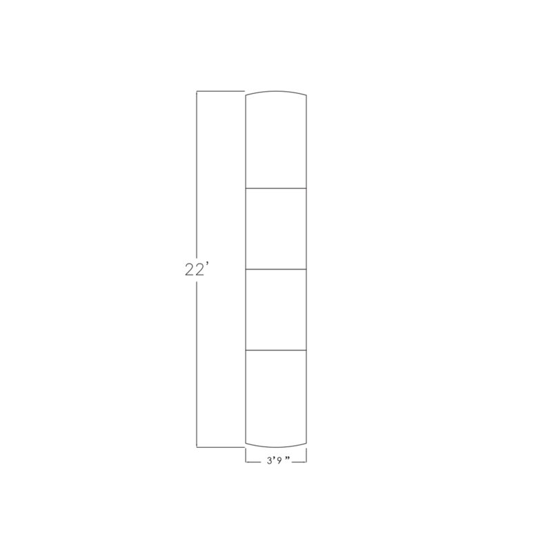 Table de conférence Pavert Arc Unité électrique, Asian Night, H 30 po x l 264 po x P 48 po, Argent