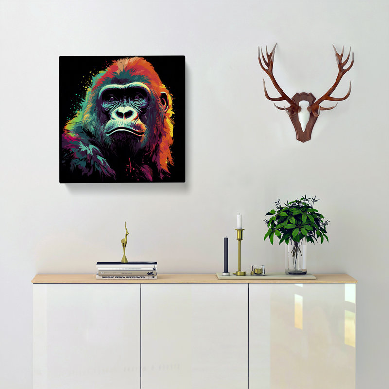 Gorilla Graphic Art - Wrapped Canvas