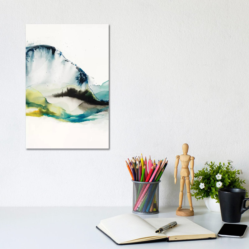 Abstract Terrain III by Sisa Jasper - Wrapped Canvas Painting, 20.32 cm H x 30.48 cm W