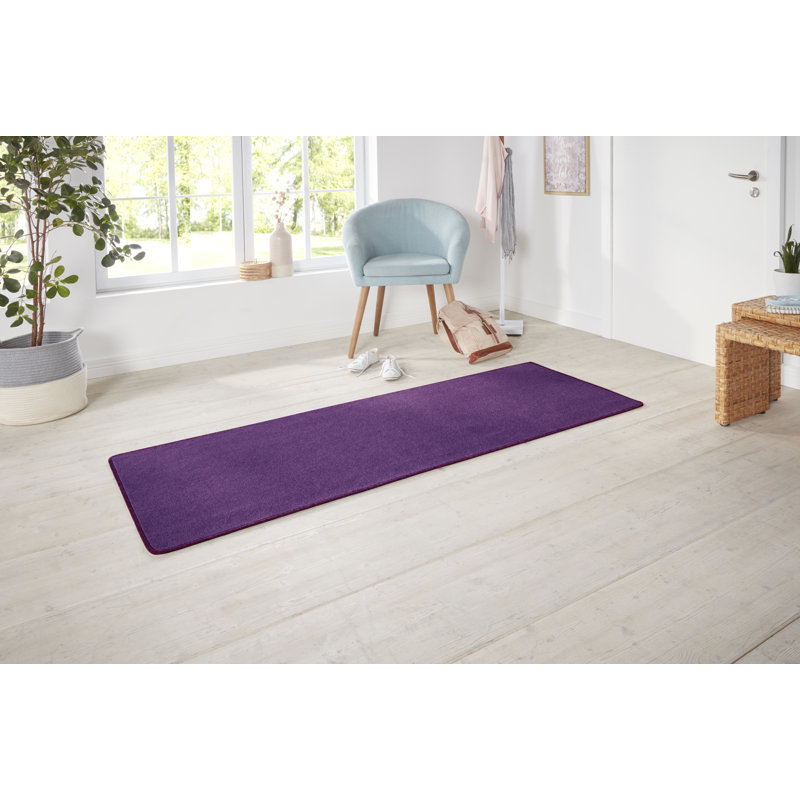 Tufted Purple Rug, Runner 80 x 300cm