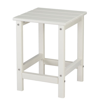 36*36*47Cm Single Layer Square Hdpe Side Table White