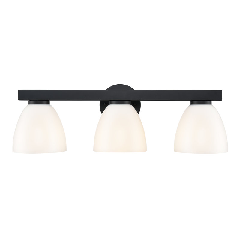 Meuble-lavabo 3 lumières Wrisley , Noir mat
