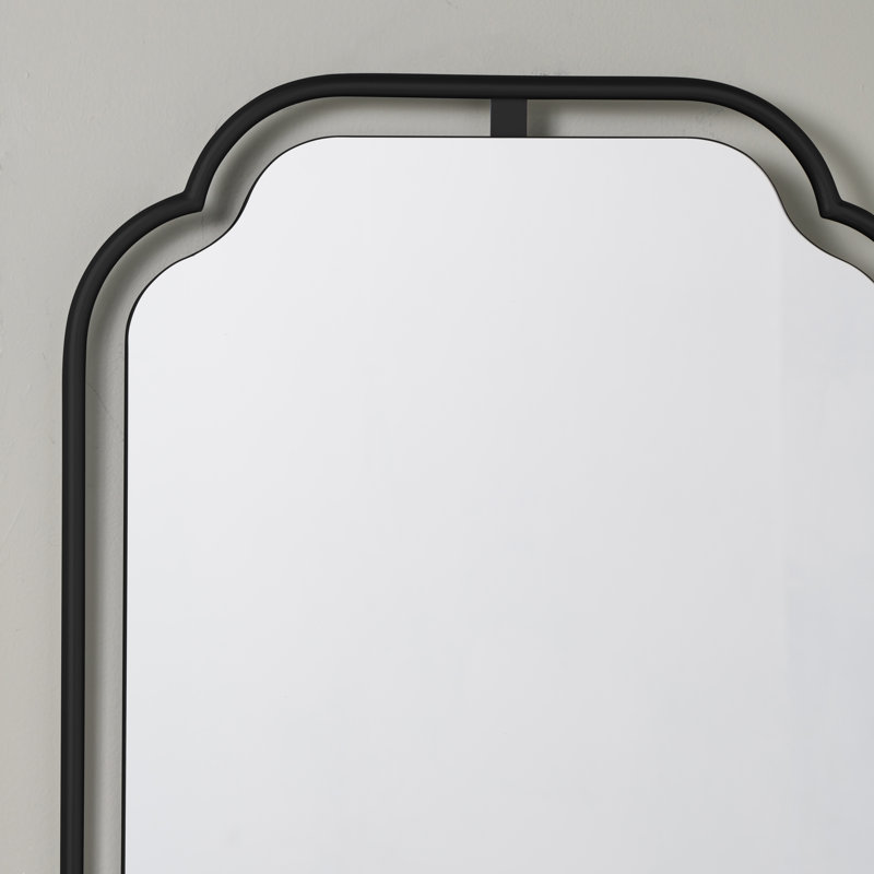 Sebastian Wall Mirorr, Matte Black, 34" H x 22.25" W