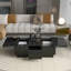Table basse avec 2 grands compartiments de rangement cachés, table de cocktail extensible avec 2 tiroirs, table centrale ultrabrillante avec plateau coulissant pour le salon, 39,3 po x 21,6 po