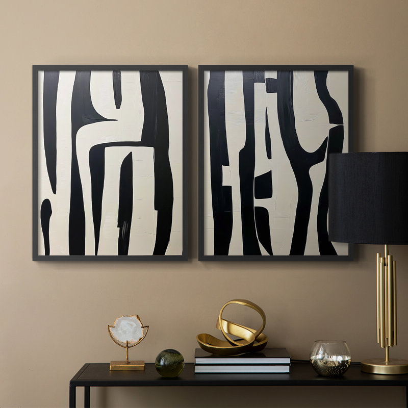 Série ABSTRACT DCXLV - Reproduction encadrée de qualité supérieure - prête à être accrochée - aucun clou requis - aucun clou requis