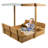 47" X 47" Solid Wood Sandbox With Cover