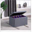Banc de rangement capitonné pour chaussures de 18,5 po de hauteur, design simple, confortable et durable, banc polyvalent