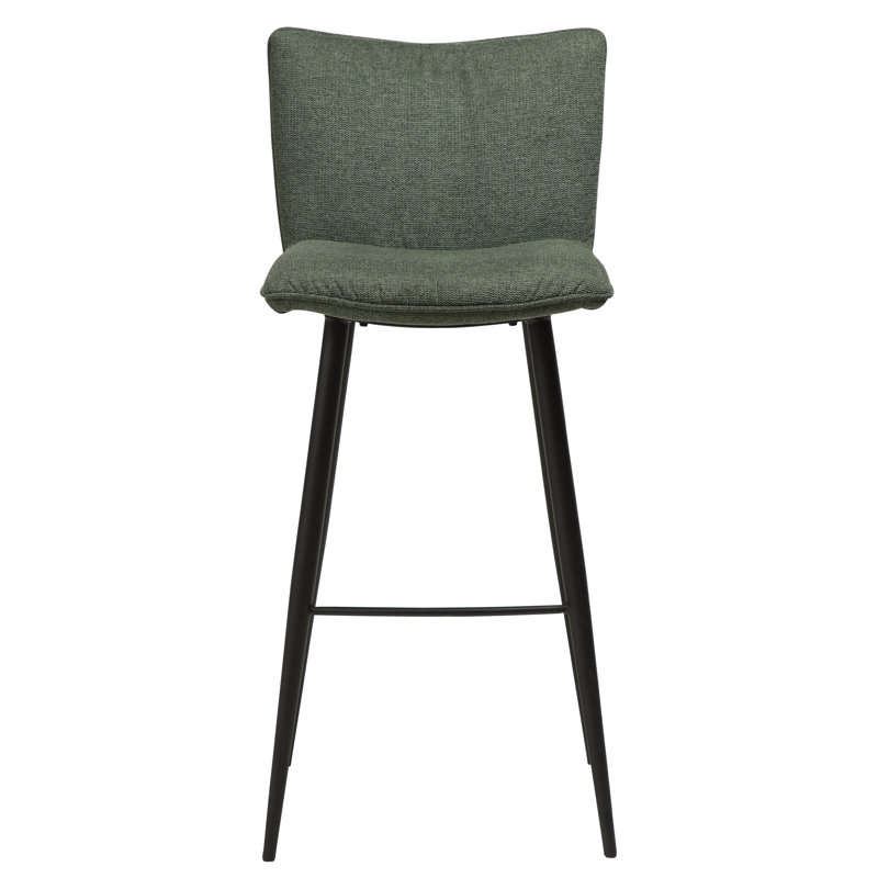 Upholstered Bar Stool, Green