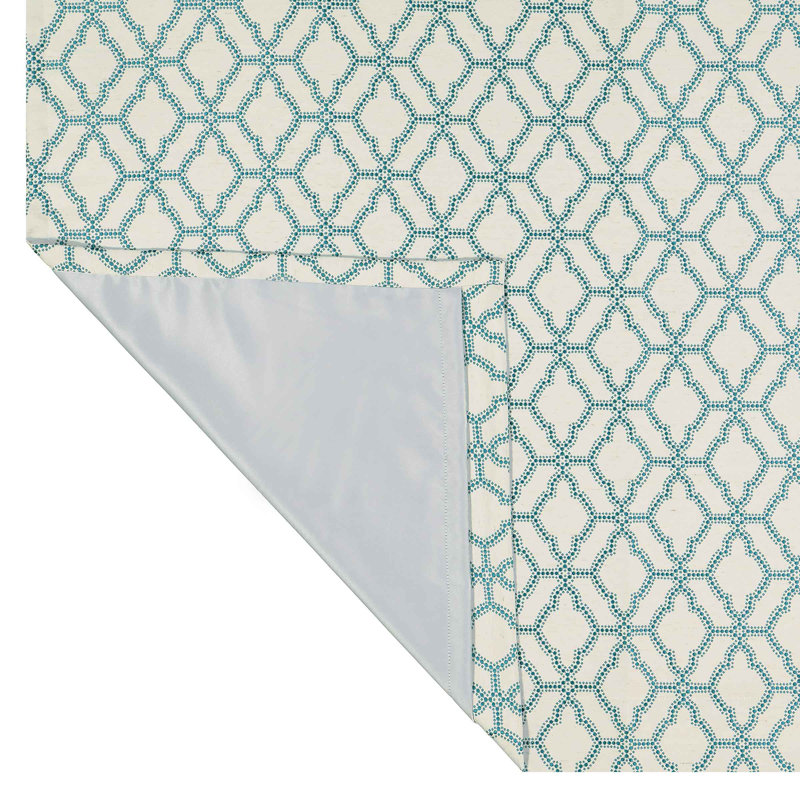 Eclipse Lollie Blackout Thermalayer, Rod Pocket Window Valance Panel, Blue