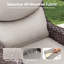 Simle 2 - Person Outdoor Seating Group PE Wicker Swivel Glider Chair With Cushions And Side Table-103268832-103268836