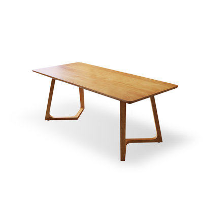Brown Rectangular Solid Wood Dining Table