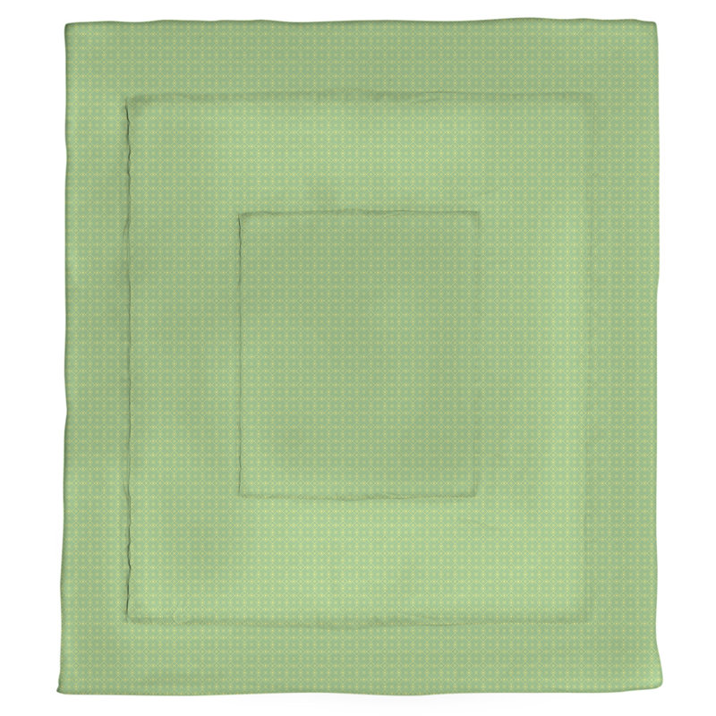 Édredon réversible Katelyn Elizabeth, Édredon simple TG, Vert/jaune