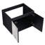 Meuble-lavabo mural moderne noir 24 po. Évier en céramique. Porte. Contreplaqué. Meuble-lavabo 24 po. Moderne. Abondants essentiels