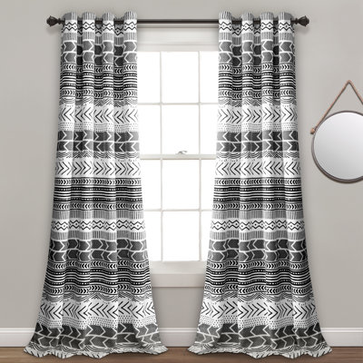 Hygge Geo Room Darkening Curtain Pair