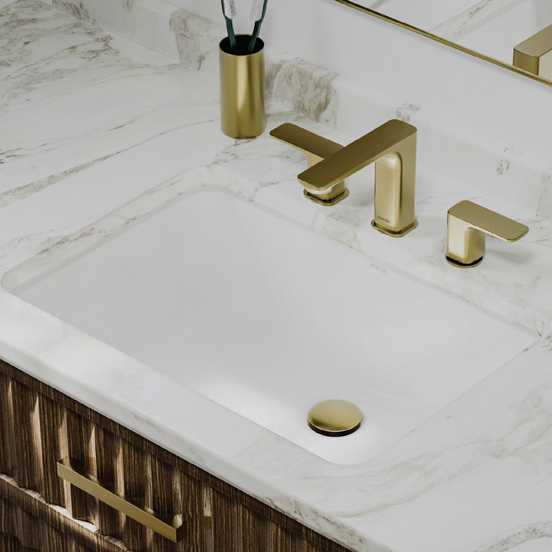 Karran Valera 21" Rectangular Undermount Vitreous China Bathroom Sink in White