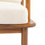 Fauteuil club en acacia avec coussin crème-736466932
