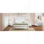 Cadre de lit plateforme grand lit en bois, lit plateforme de style rétro avec support en lattes de bois, blanc-591344021-591344019