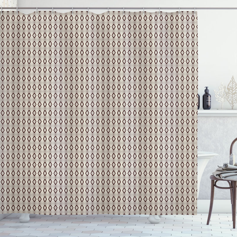East Urban Home Abstract Shower Curtain Nested Rhombus, 70"H x 69"W