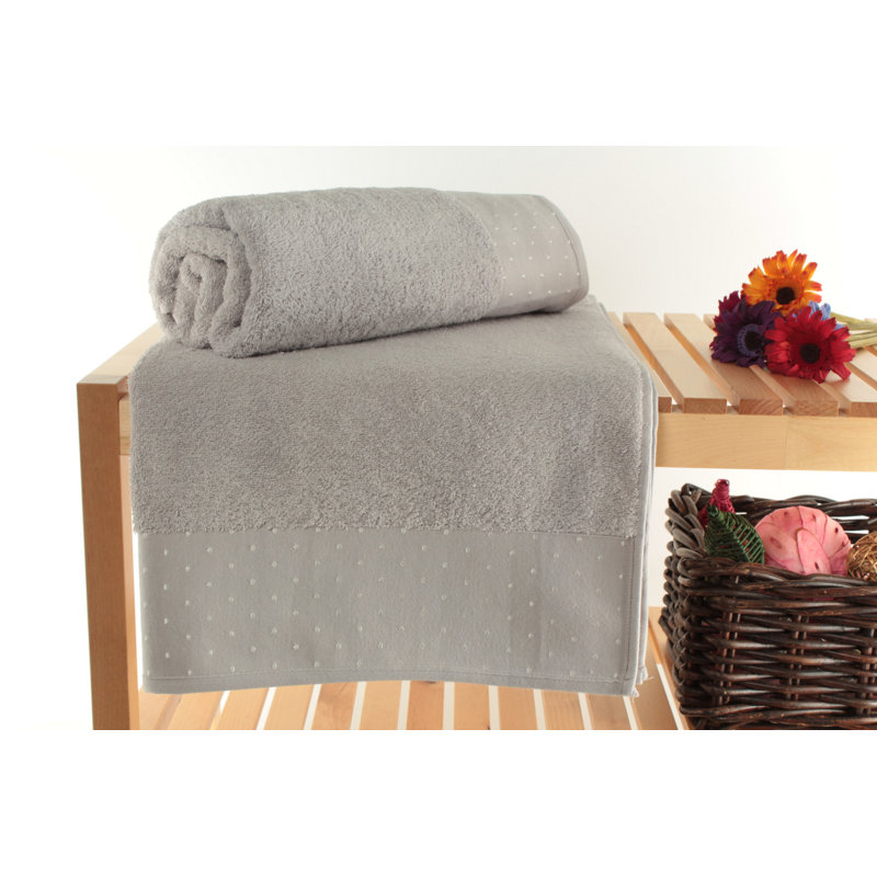 Ensemble de serviettes de bain 100% coton de qualité supérieure (2 pièces), gris clair et blanc, 27,6 po x 55,1 po | Ultra-absorbant 17,0 oz / verge carrée | Doux et luxueux pour un confort semblable à celui d'un spa, idéal pour la maison et les voyages
