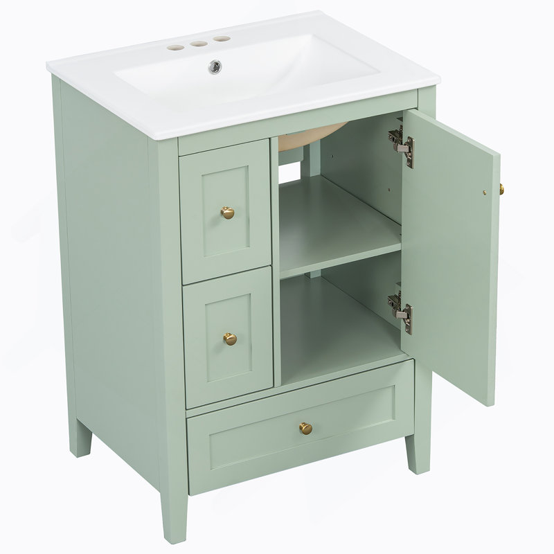 Bathroom Vanity With Storage, Adjustable Shelf