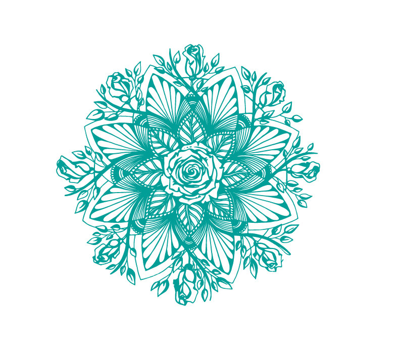 Décalcomanie murale Natazhat, Turquoise