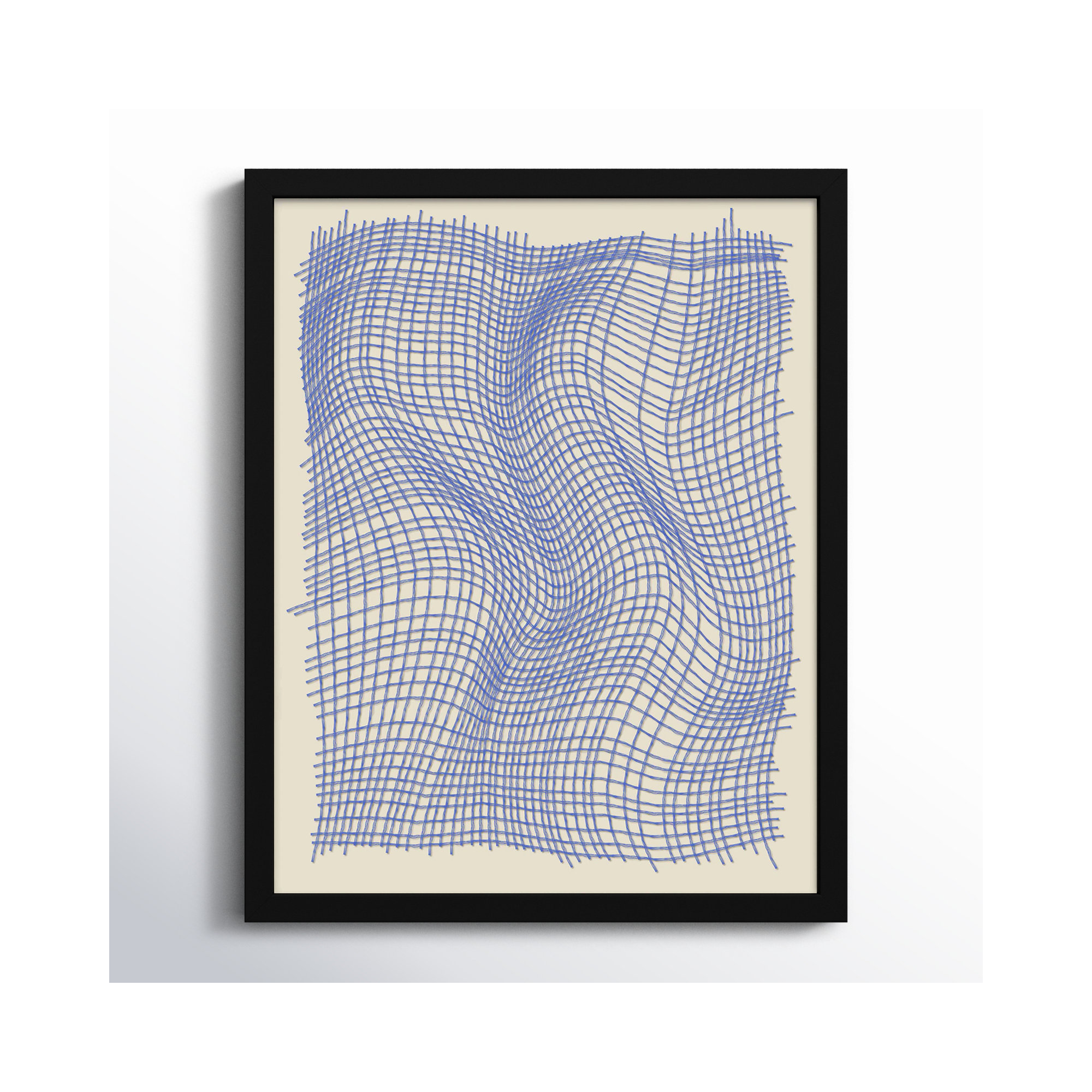 Netting 3 by Jacques Pilon, Black Single Structure Framed Paper, 20" H x 16" W x 1.25" D