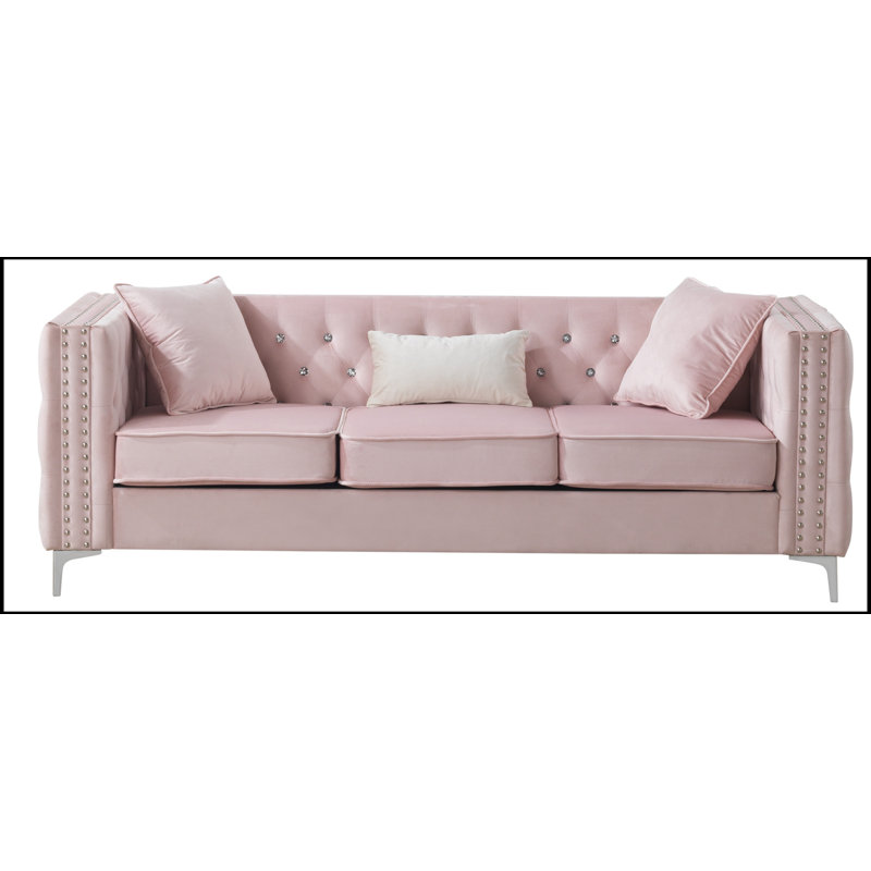 Canapé rembourré Glory Furniture Paige, Rose