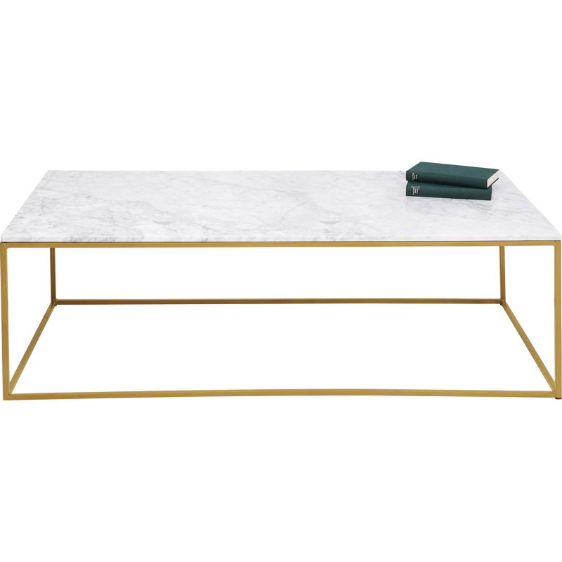 Key Frame Coffee Table, Gold, White