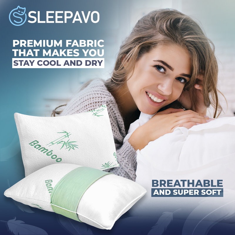 Ensemble de 2 oreillers en mousse viscoélastique Sleepavo