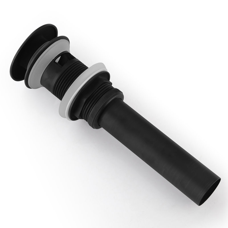 Pop-Up Bathroom Sink Drain Stopper with Overflow, Matte Black