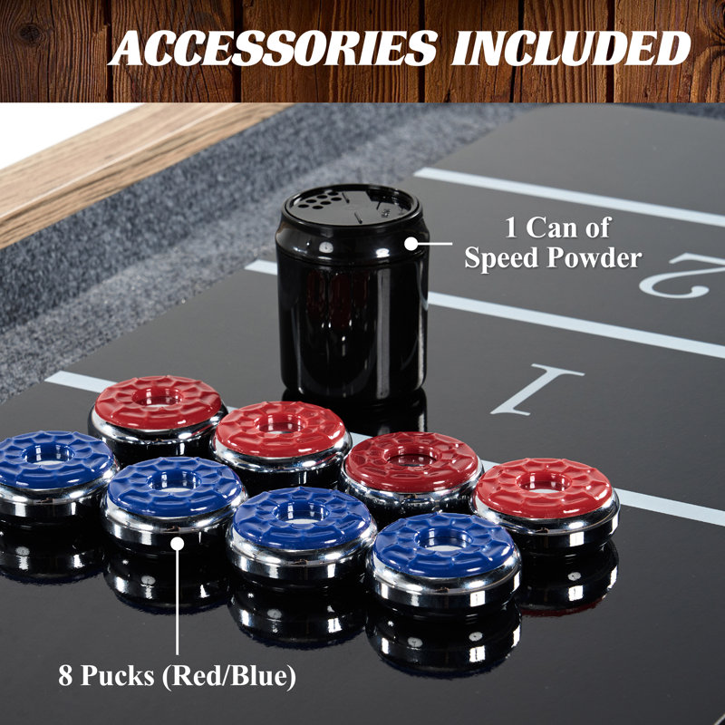 Barrington 9ft Wentworth Shuffleboard Table with 8-Puck Set