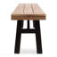 Banc d'extérieur avec panneau à lattes et cadre en bois d'acacia (ensemble de 2), naturel et gris