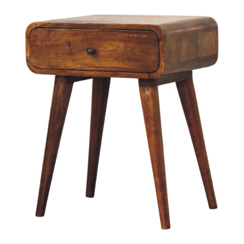 Nightstand 45cm W Solid Wood Bedside Table