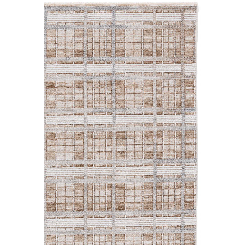 Tapis à motif géométrique 334 Finley, Tapis de couloir 2 pi 2 po x 10 pi