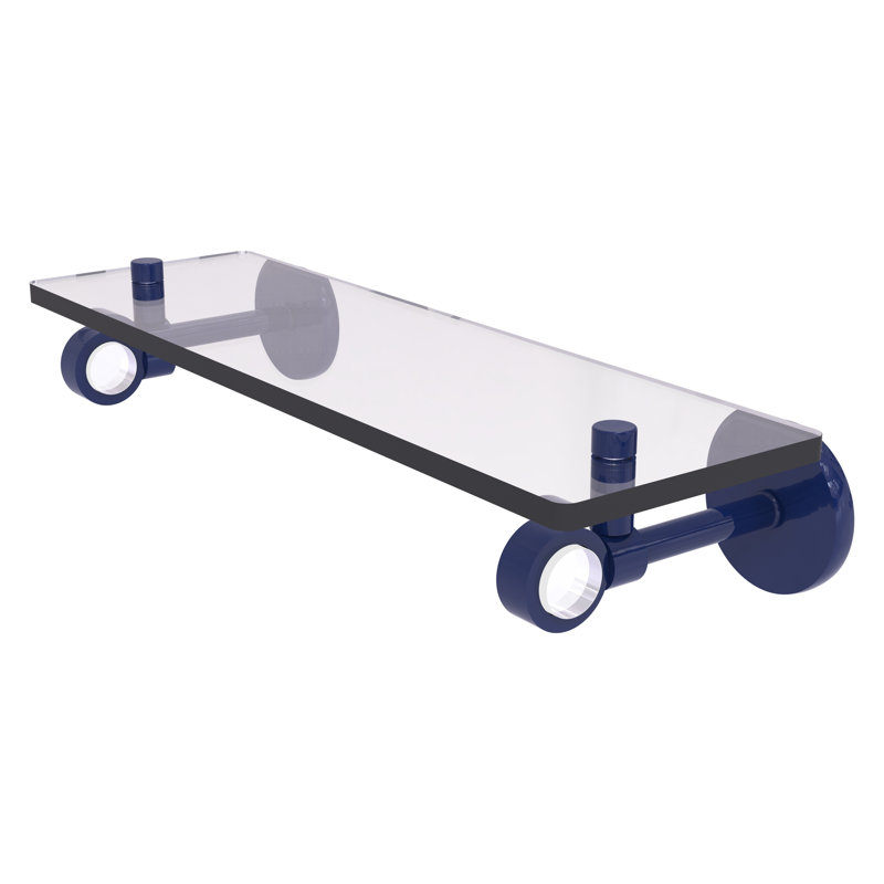 Tablette flottante Clearview, H 3,3 po x l 16 po x P 5,65 po, Bleu méditerranéen