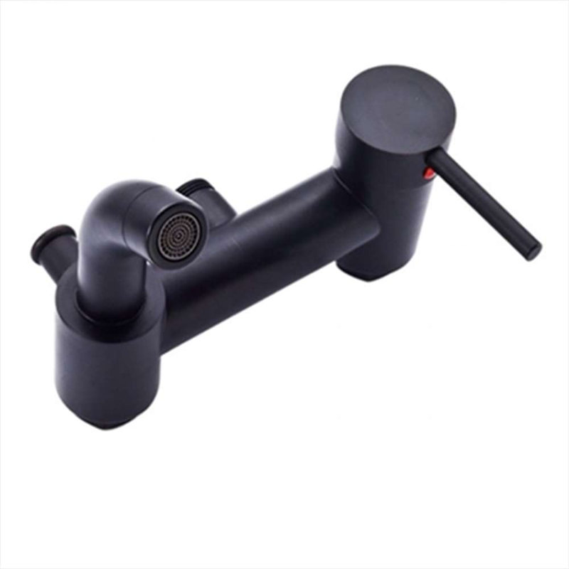 Ensemble de douche mural noir mat 8 po avec douchette Ashland - Luminaire laiton à double commande