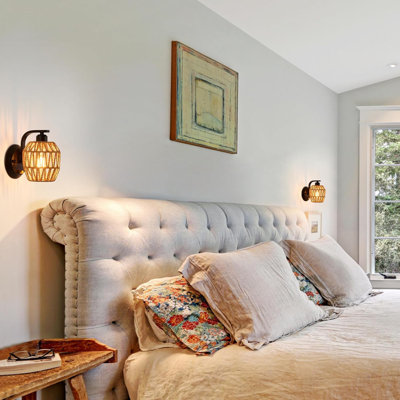 Ensemble de deux appliques murales Boho