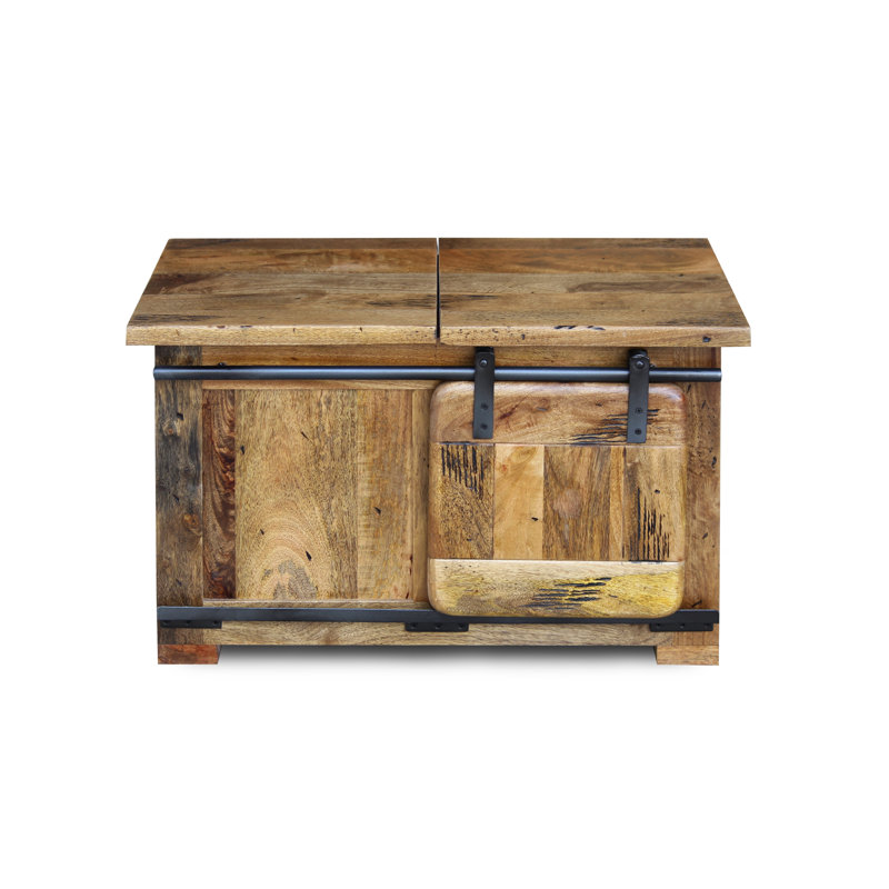 Ruckman Solid Wood Four Leg Coffee Table with Storage