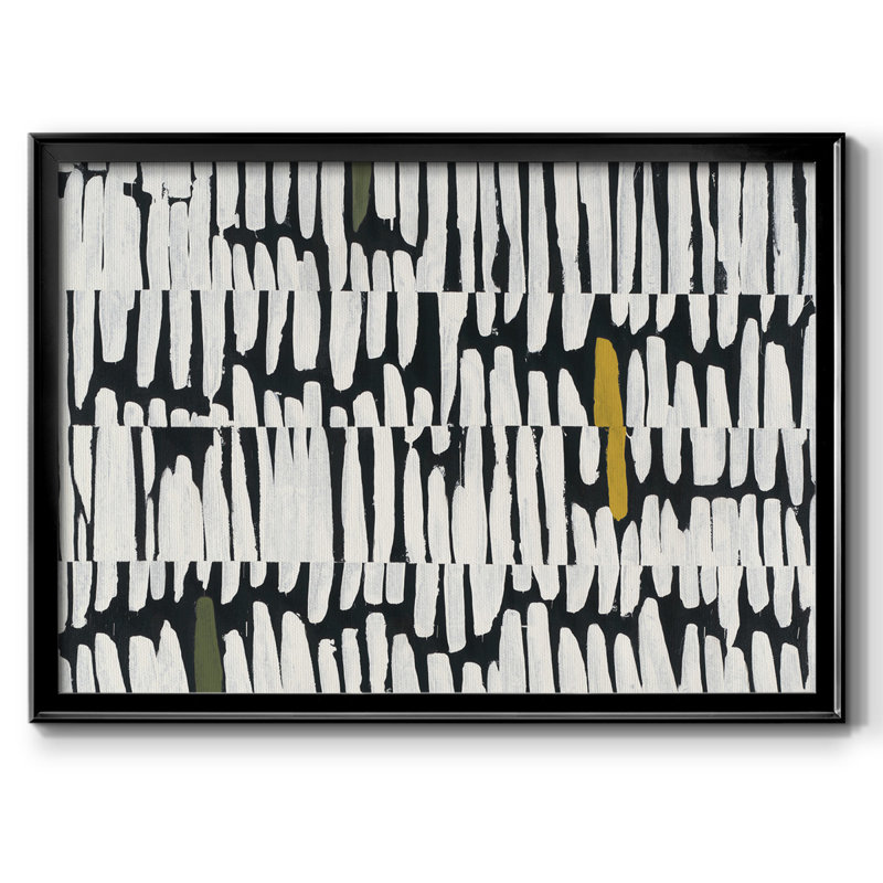 «Night & Day V1», toile tendue avec châssis encadré, H 26 po x l 38 po x P 1,5 po, Noir