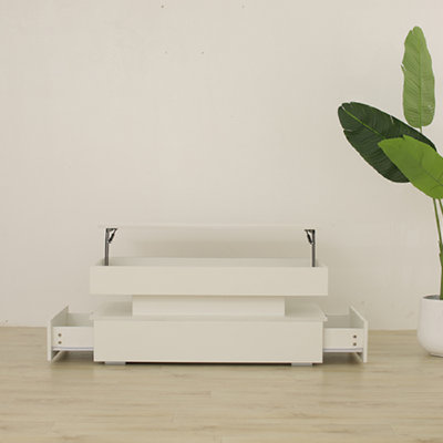 Table basse pliante à trois niveaux avec tiroirs pour le salon