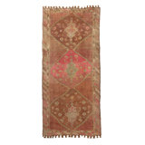 Pink Vintage Traditional Anatolian Wool Rug - 6'2"" x 13'7""