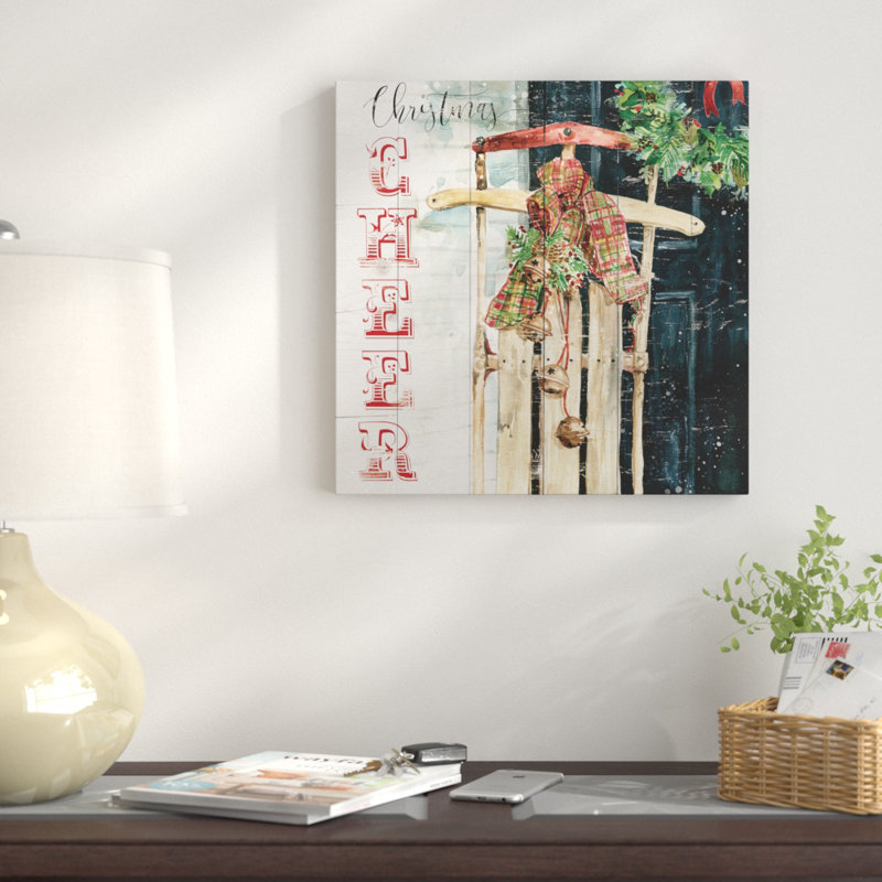 « christmas bravo du chariot », impression sur toile, H 40 po x l 40 po x P 1,5 po, Toile tendue
