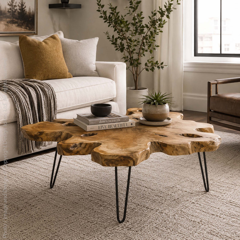 Loredana Solid Wood Top Coffee Table