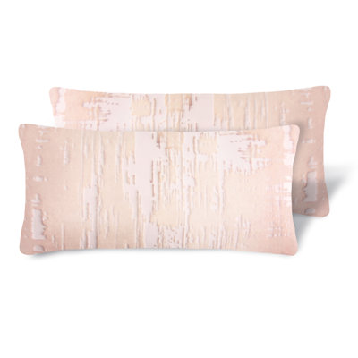 Brush Stroke Velvet Lumbar Pillow Cover & Insert