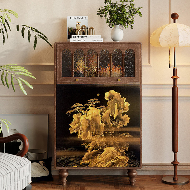 Armoire à quatre tiroirs en bois massif de style français rétro