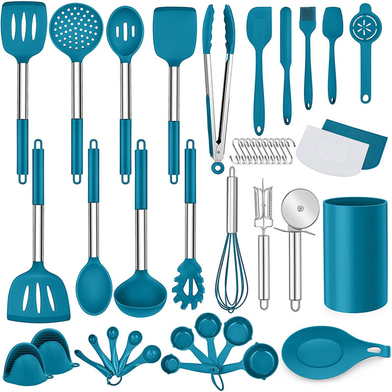 Ensemble d'ustensiles de cuisine, Bleu