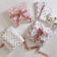 Ensemble de draps 3 pièces à imprimé 100% coton, Happy Bows-132456841