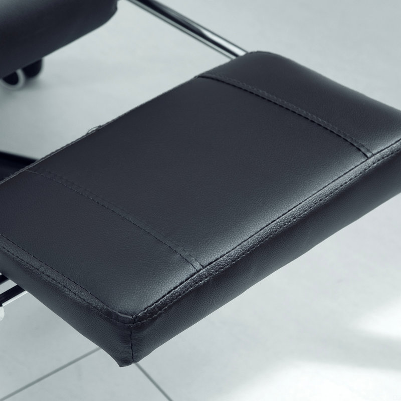 Chaise de bureau à 7 points de massage vibrant avec dossier inclinable, Bleu