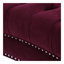 Causeuse Chesterfield La Rosa, velours bourgogne