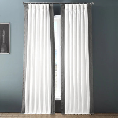Limone Urban Borders Printed Cotton Curtains for Living Room & Bedroom Single Panel Drape